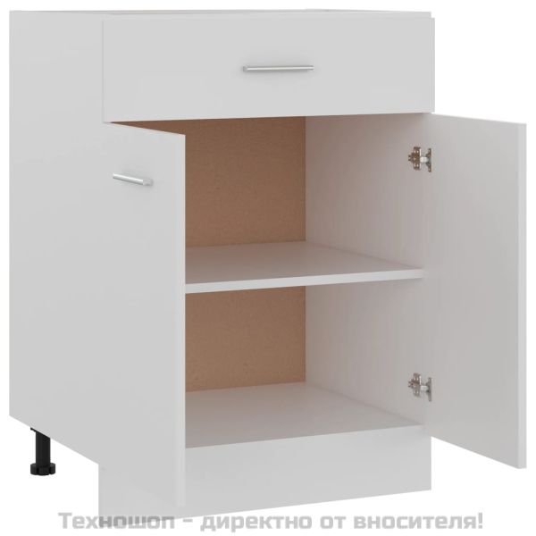 Шкаф с чекмеджета "Lyon", бял, 60x46x81,5 см, инженерно дърво