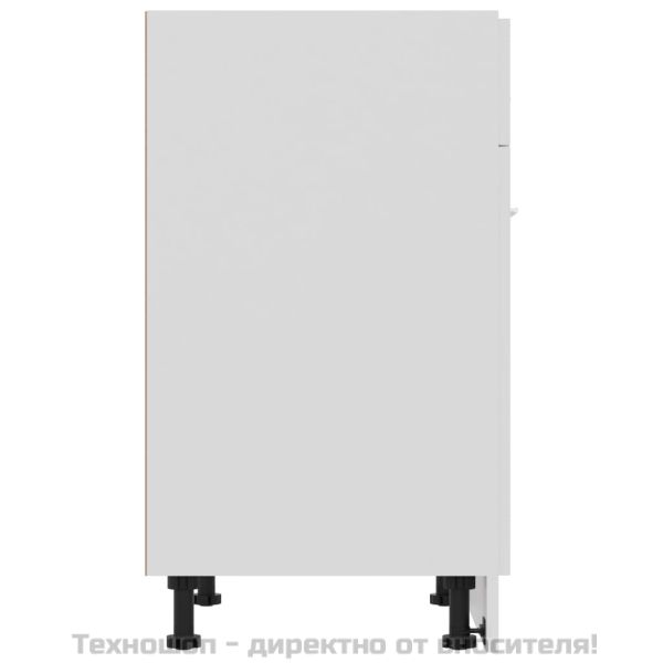 Шкаф с чекмеджета "Lyon", бял, 60x46x81,5 см, инженерно дърво