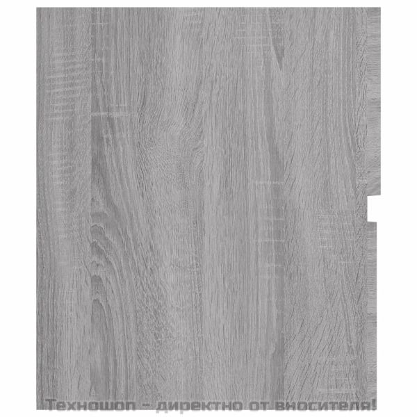 Комплект мебели за баня от 2 части сив сонома инженерно дърво