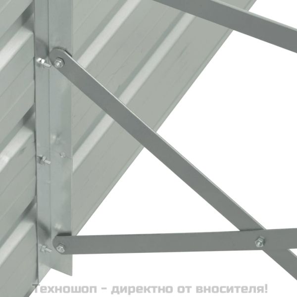 Градинска висока леха поцинкована стомана 400x80x77 см сива