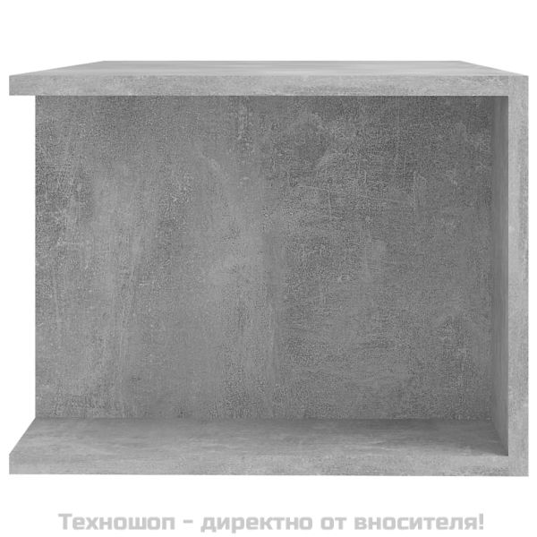 ТВ шкаф с LED осветление, бетонно сив, 90x39x30 см