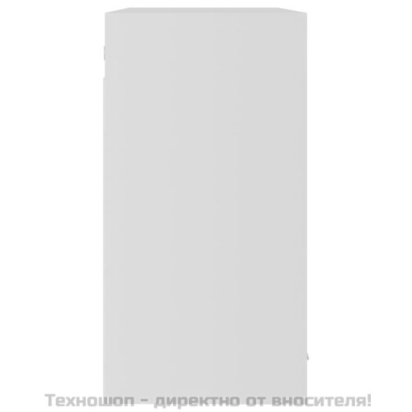 Висящ стъклен шкаф "Lyon", бял, 80x31x60 см, инженерно дърво