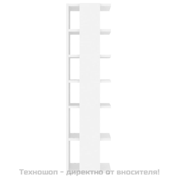 Шкаф за обувки, бял, 27,5x27x102 см, инженерно дърво
