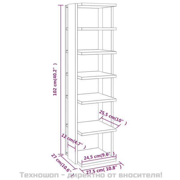 Шкаф за обувки, бял, 27,5x27x102 см, инженерно дърво