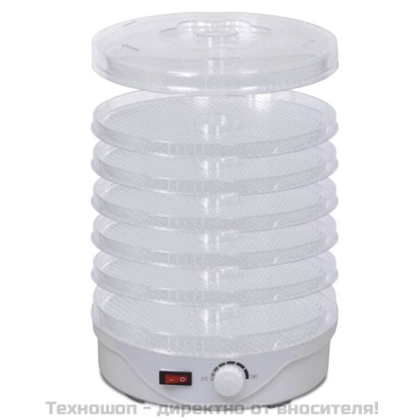 Дехидратор за храни с 6 тавички, кръгъл