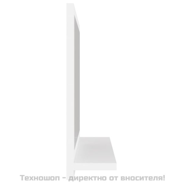 Огледало за баня, бяло, 40x10,5x37 см, инженерно дърво