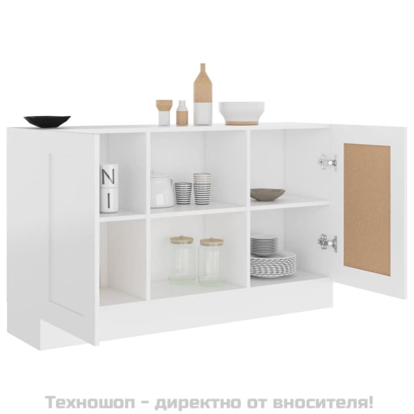 Бюфет, бял, 120x30,5x70 см, ПДЧ