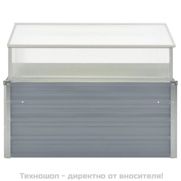 Парник, 100x100x85 см, поцинкована стомана, сив
