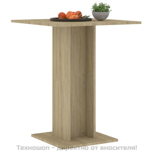 Бистро маса, дъб сонома, 60x60x75 см, инженерно дърво