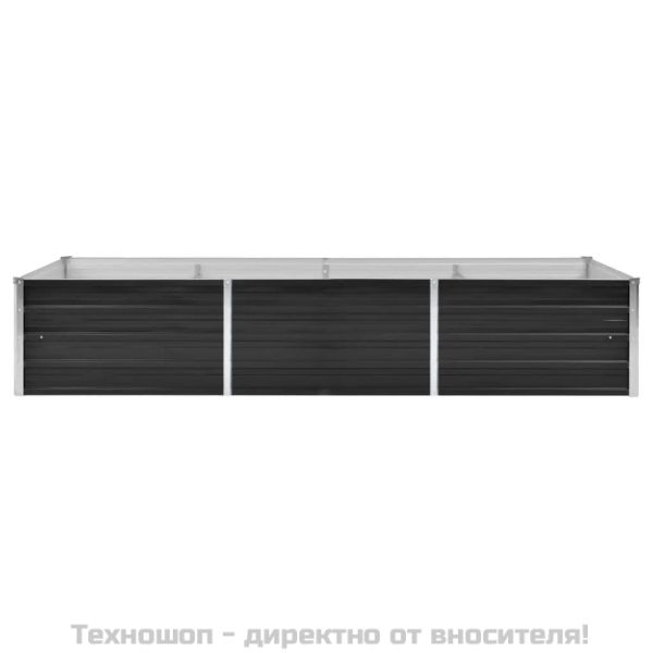 Градинска висока леха антрацит 240x80x45 см поцинкована стомана