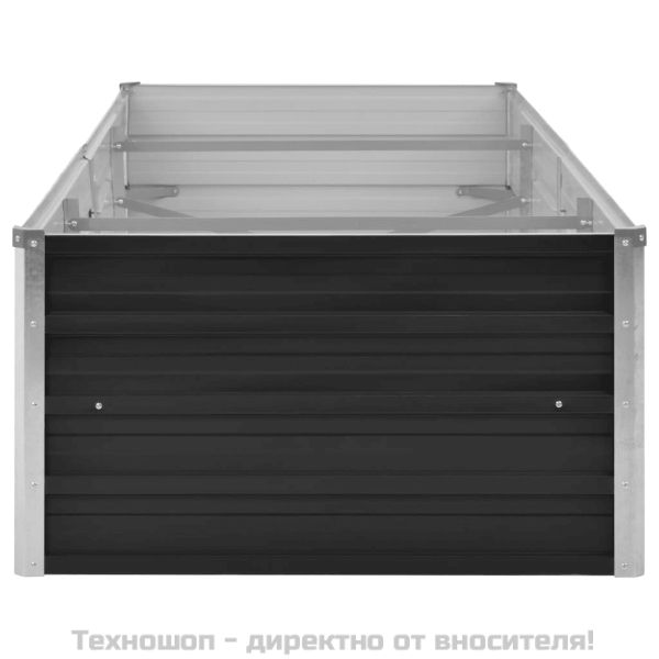 Градинска висока леха антрацит 240x80x45 см поцинкована стомана