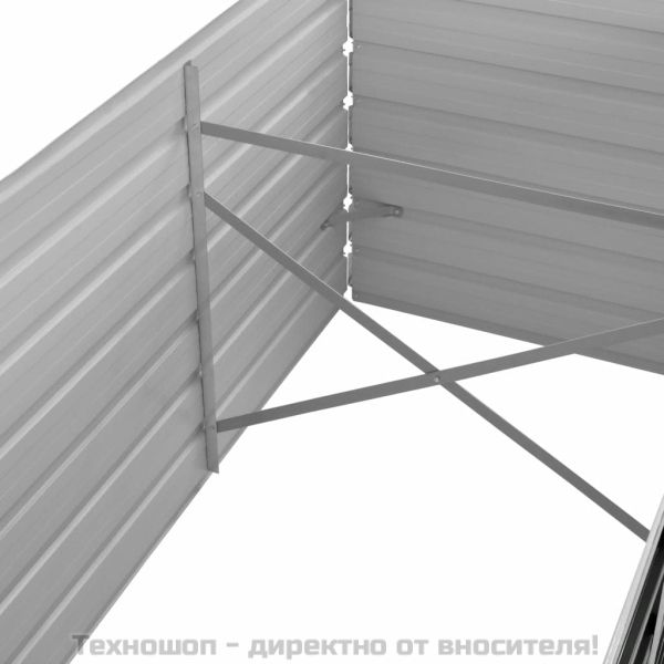 Градинска висока леха антрацит 240x80x45 см поцинкована стомана