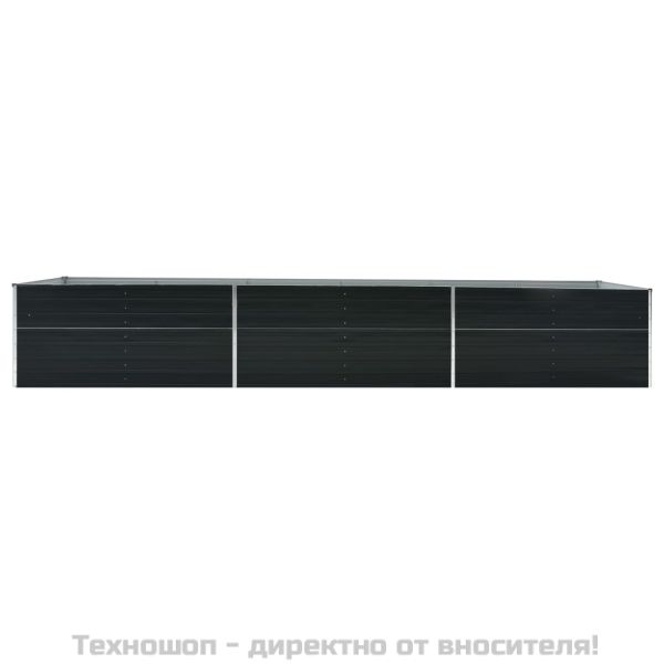 Градинска висока леха поцинкована стомана 480x80x77 см антрацит