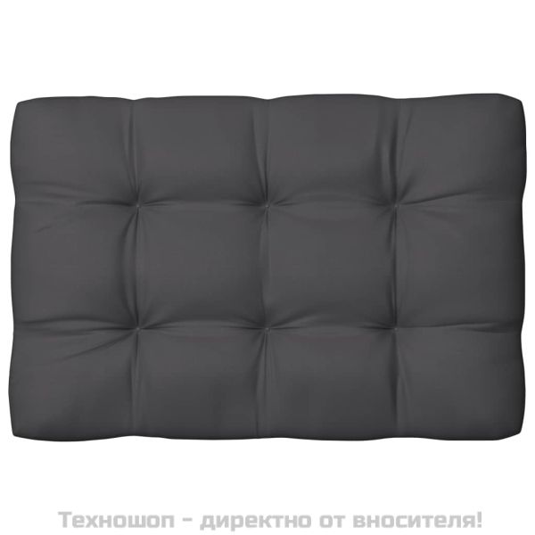 Палетна възглавница, антрацит, 120x80x12 см, текстил