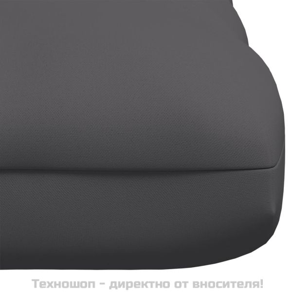 Палетна възглавница, антрацит, 120x80x12 см, текстил