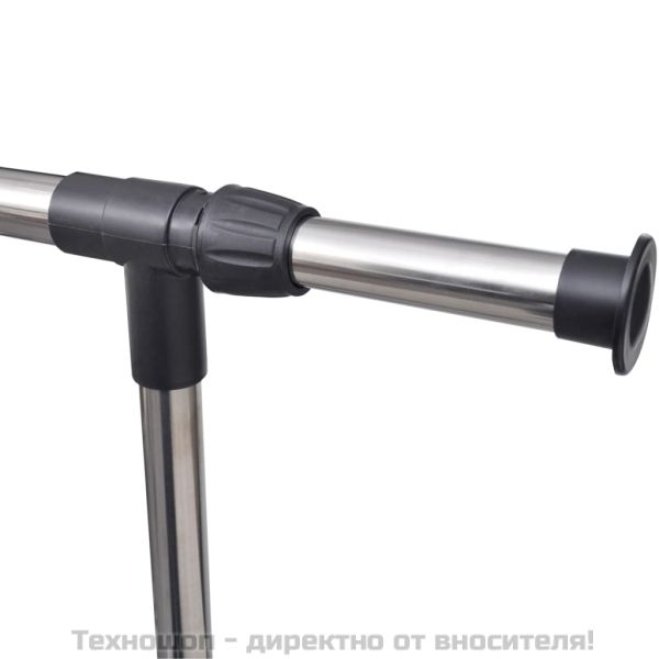 Регулируема стойка за дрехи, 4 Колела, 1 релса