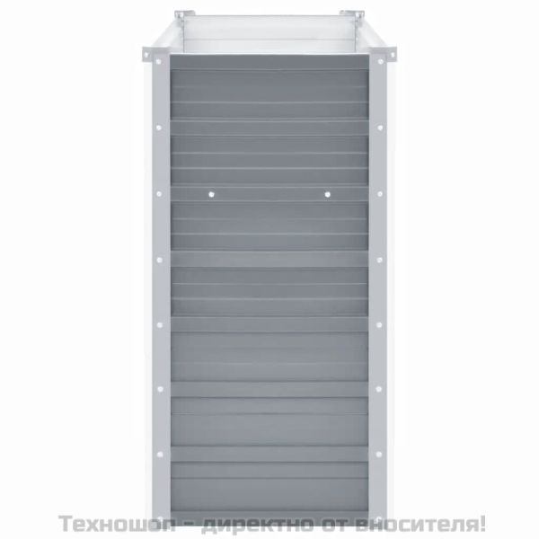 Градинска висока леха поцинкована стомана 160x40х77 см сива