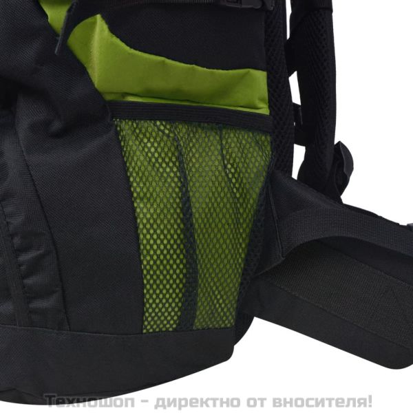 Туристическа раница, XXL, 75 л, черно и зелено