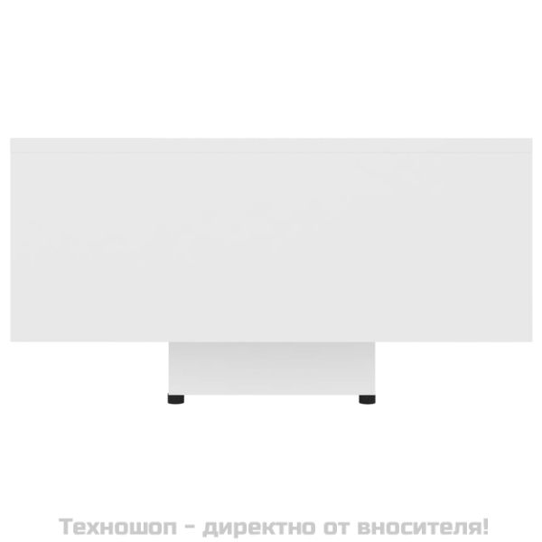 Маса за кафе, бяла, 85x55x31 см, инженерно дърво