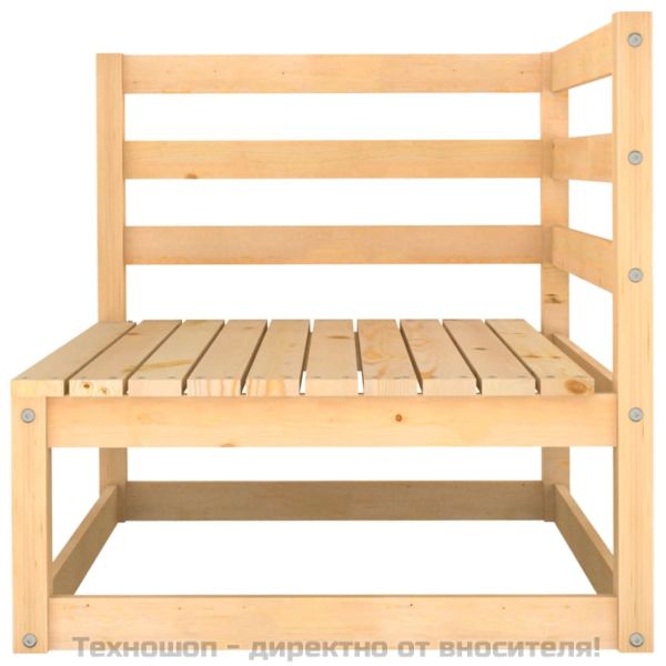 Градински ъглов диван с възглавници антрацит борово дърво масив