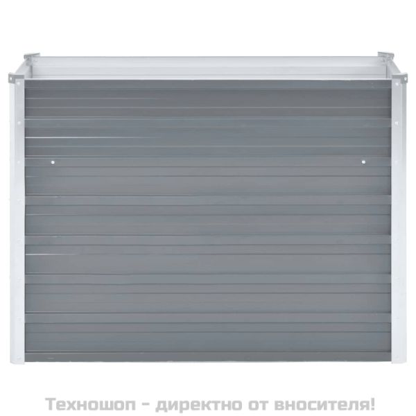 Градинска висока леха поцинкована стомана 100x40x77 см сива