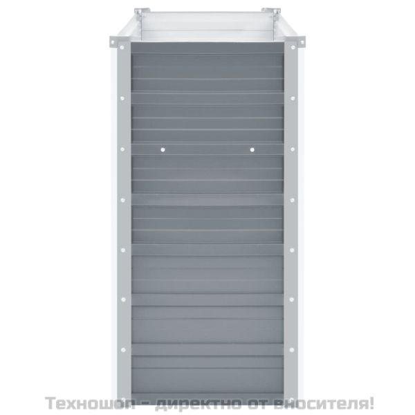 Градинска висока леха поцинкована стомана 100x40x77 см сива