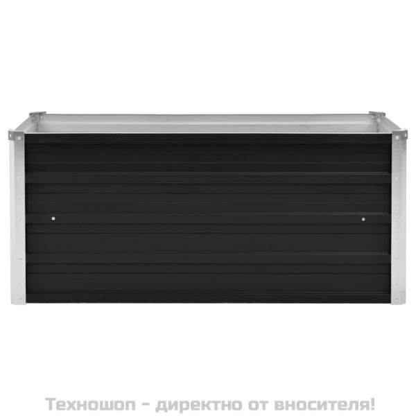 Градинска висока леха антрацит 100x40x45 см поцинкована стомана