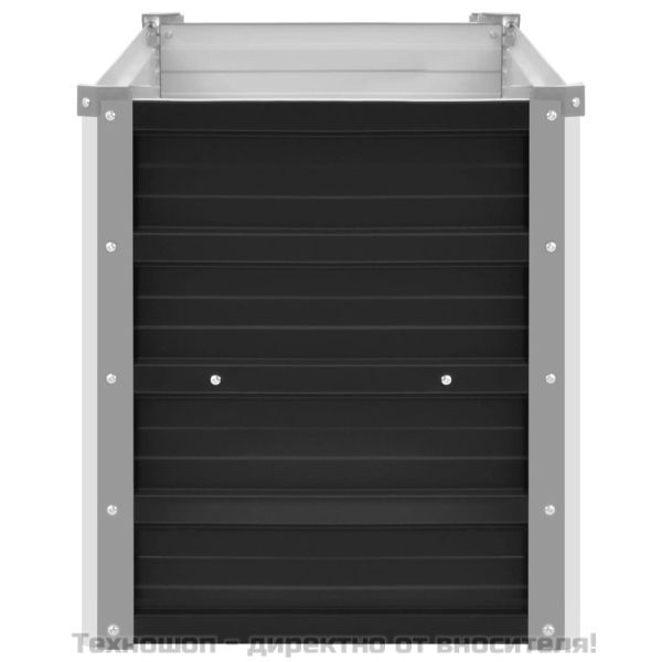 Градинска висока леха антрацит 100x40x45 см поцинкована стомана