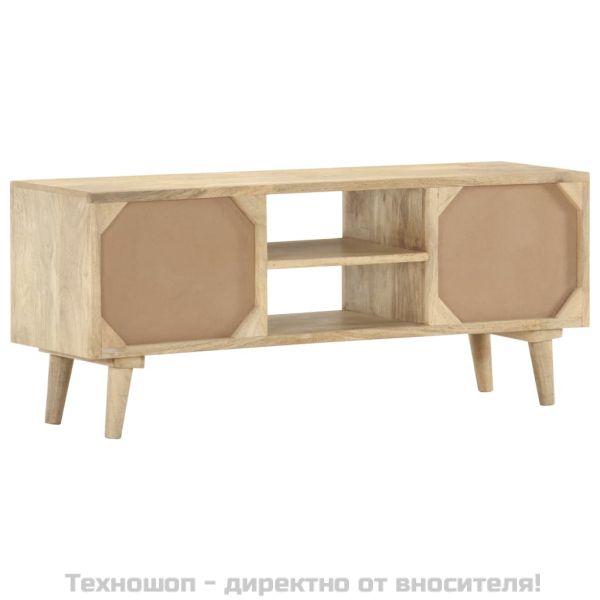 ТВ шкаф, 110x30x45 см, мангово дърво масив