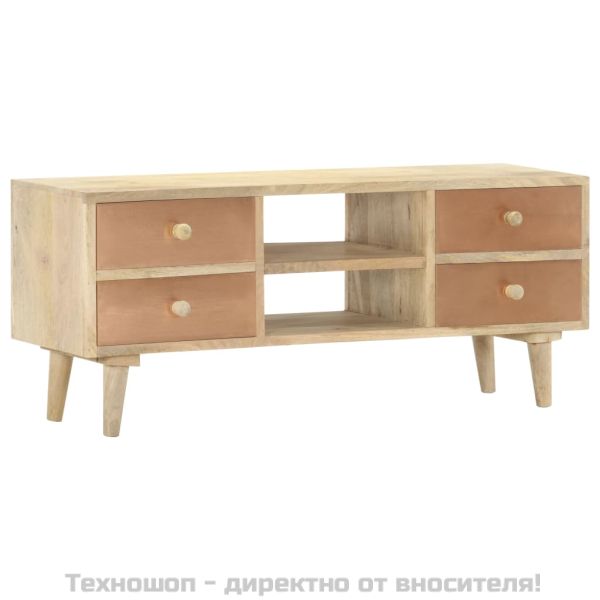 ТВ шкаф, 110x30x45 см, мангово дърво масив