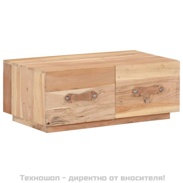 Маса за кафе, 90x50x35 см, регенерирано дърво масив