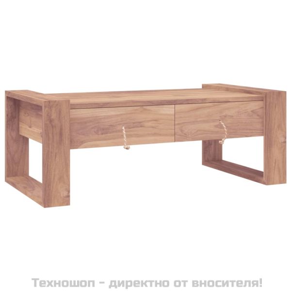Маса за кафе, 110x60x40 см, тиково дърво масив