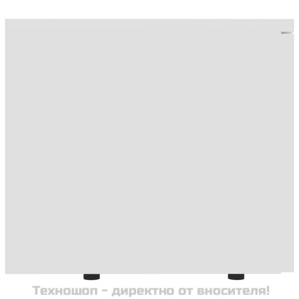 ТВ шкаф, бял, 80x34x30 см, инженерно дърво