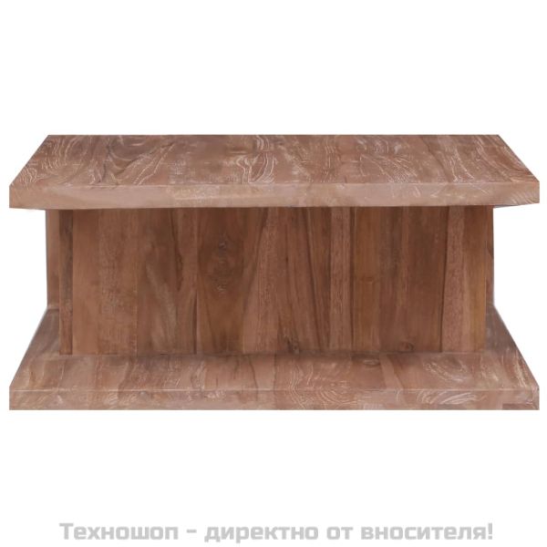 Маса за кафе, 70x70x30 см, тиково дърво масив