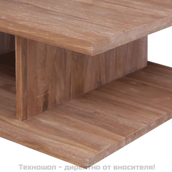 Маса за кафе, 70x70x30 см, тиково дърво масив