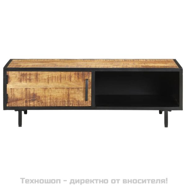 Маса за кафе, 105x50x35 см, грубо мангово дърво