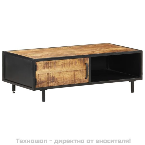 Маса за кафе, 105x50x35 см, грубо мангово дърво