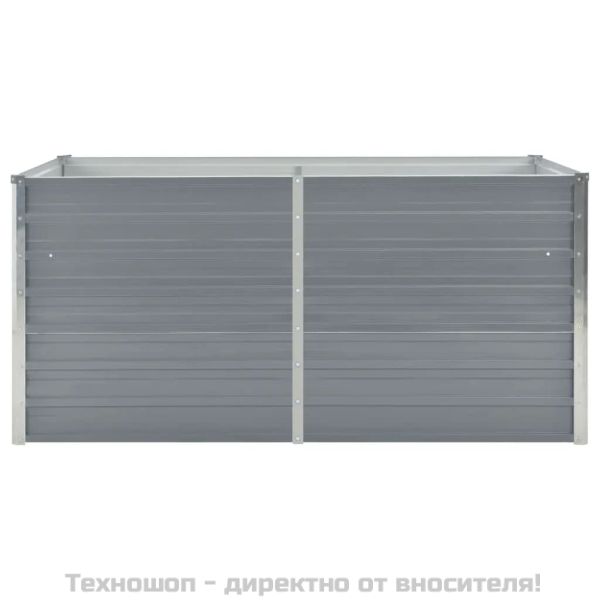 Повдигната градинска леха 160 x 80 x 77 см поцинкована стомана