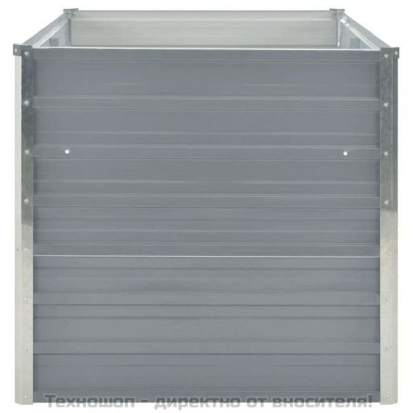 Повдигната градинска леха 160 x 80 x 77 см поцинкована стомана