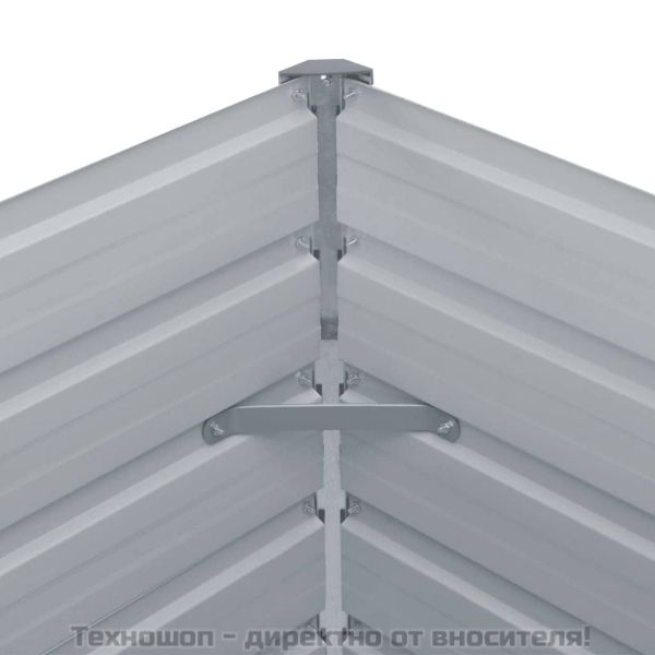 Повдигната градинска леха 160 x 80 x 77 см поцинкована стомана