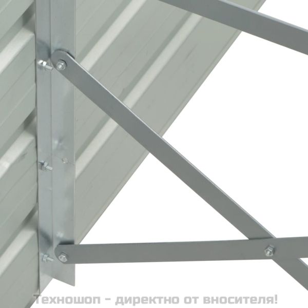 Градинска висока леха поцинкована стомана 100x40x45 см сива