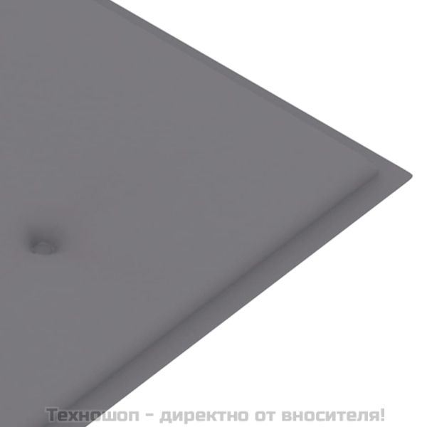 Пейка Батавия със сива възглавница, 150 см, тик масив