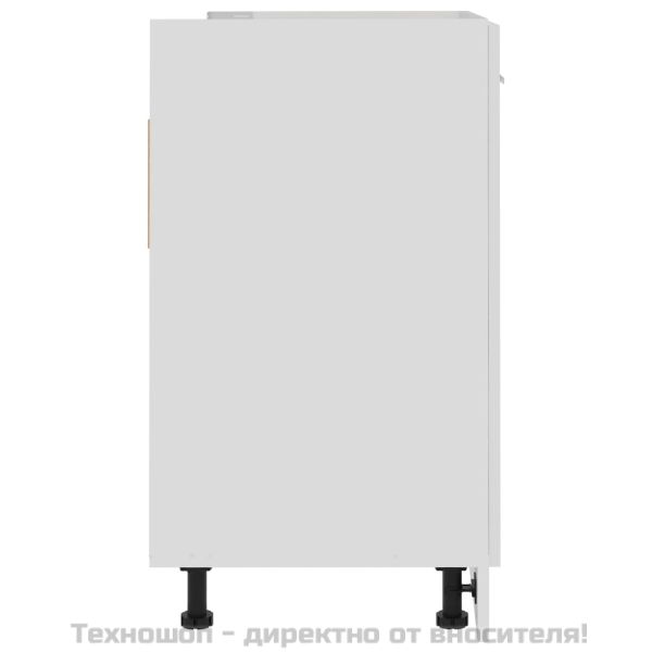 Долен шкаф за мивка "Lyon", бял гланц, 80x46x81,5 см, инженерно дърво