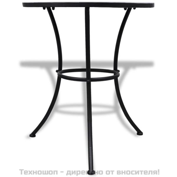 Бистро маса, синьо и бяло, 60 см, мозайка