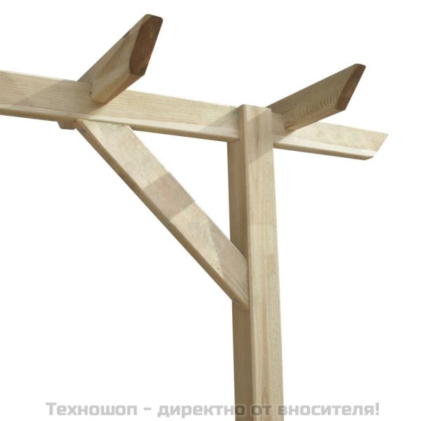 Градинска пергола, 410x40x203 см, дърво