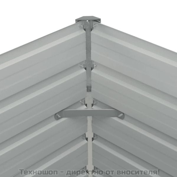 Повдигната леха, антрацит, 160x80x77 см, поцинкована стомана