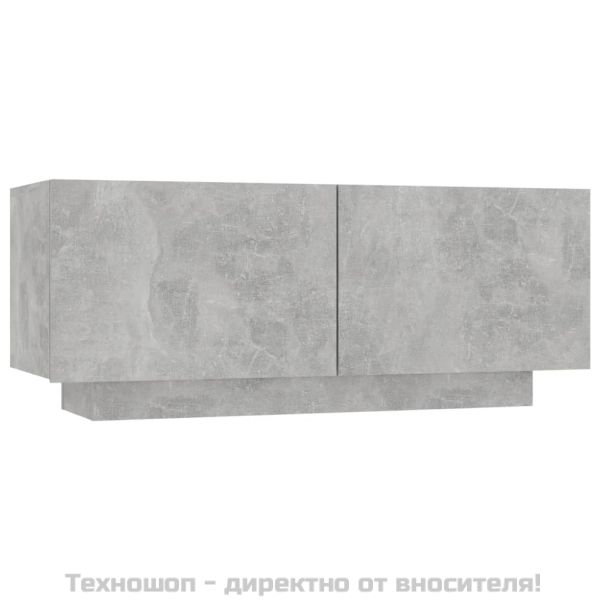 ТB шкаф, сив, 100x35x40 см, инженерно дърво
