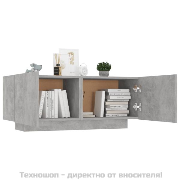 ТB шкаф, сив, 100x35x40 см, инженерно дърво