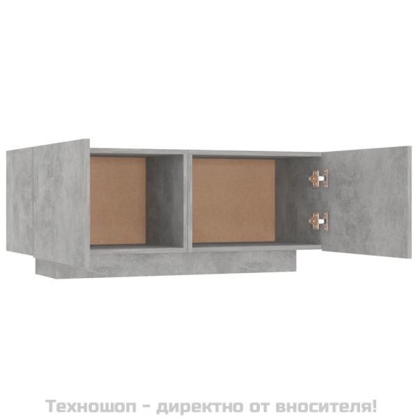 ТB шкаф, сив, 100x35x40 см, инженерно дърво