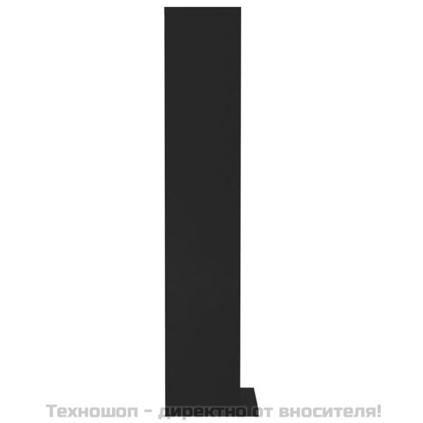 Етажерка за компактдискове, черна, 21x20x88 см, инженерно дърво